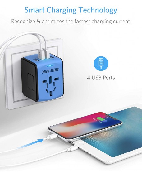 Universal Travel Adapter with USB C Charger -BESTEK