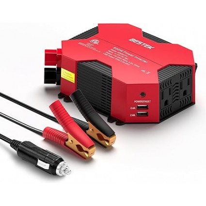 BESTEK 500 Watt Car Power Inverter DC 12V To AC 110V Car Plug Inverter